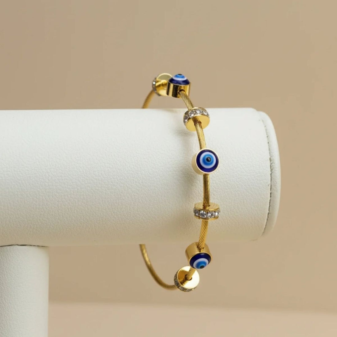 Golden Evil Eye Charm Bracelet