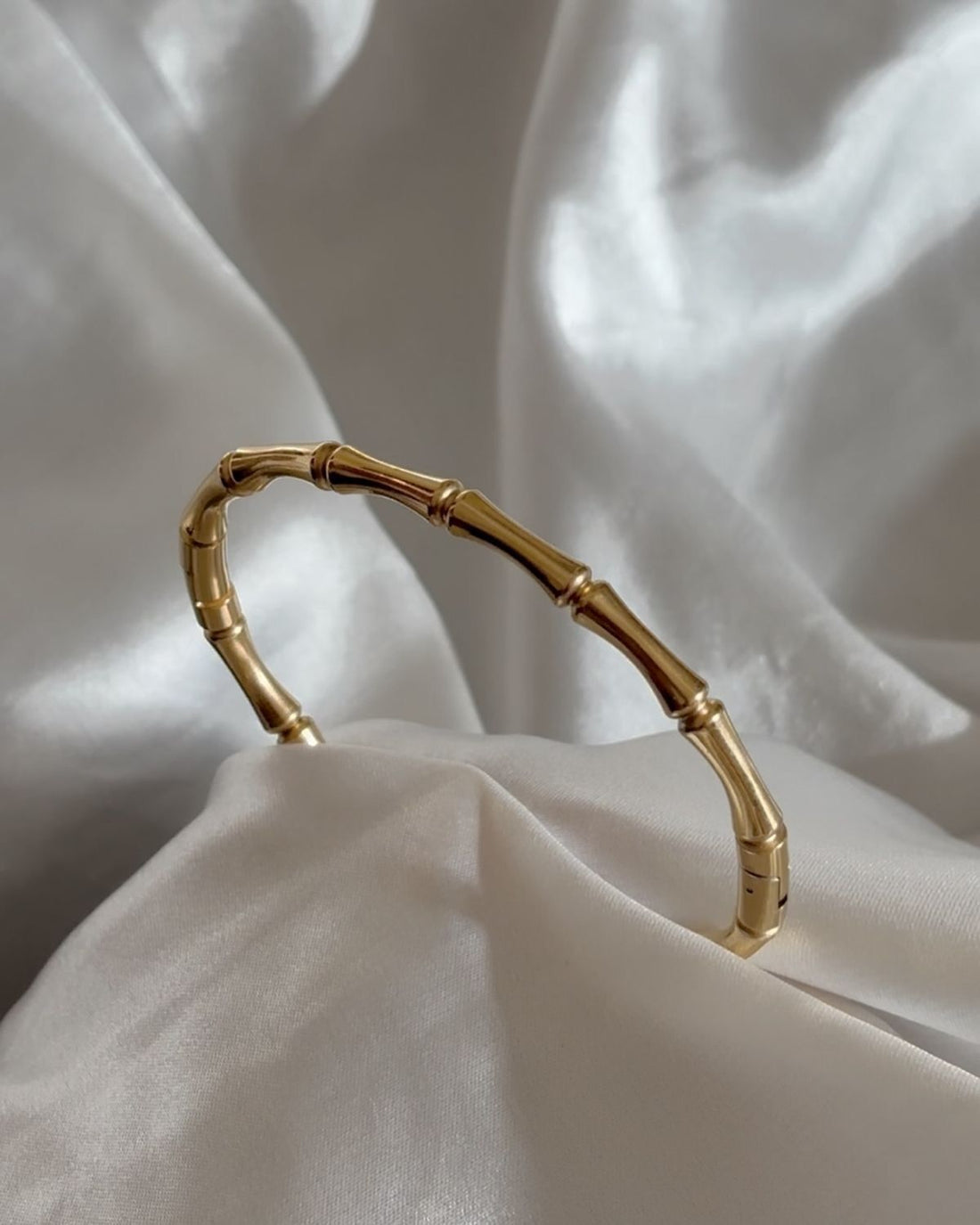 Golden Bamboo Link Bracelet