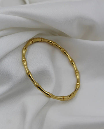 Golden Bamboo Link Bracelet